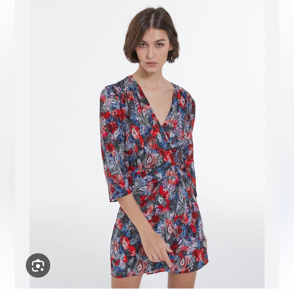 The Kooples Women’s Short Wrap Floral Print Dress